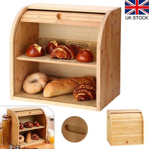 Tier bamboo bread bin - 2, double