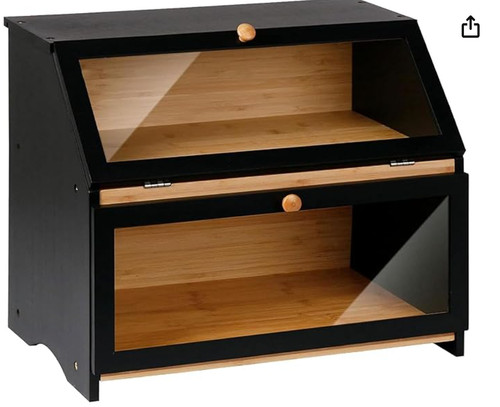 Double decker bamboo bread - , bin