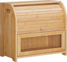 Bamboo Bread Bin Double Layer