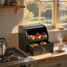 2Layers Large Bread Bin Food