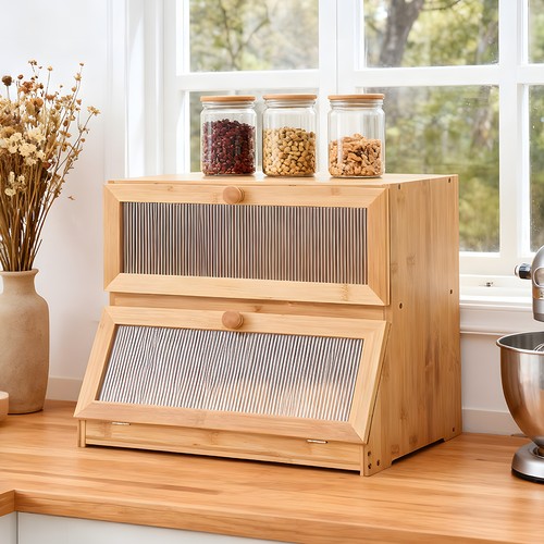 Double layer bamboo wood - double, bread