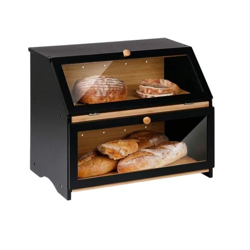 Tier bamboo bread bin - bread,