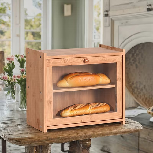 Bamboo bread bin - bread,