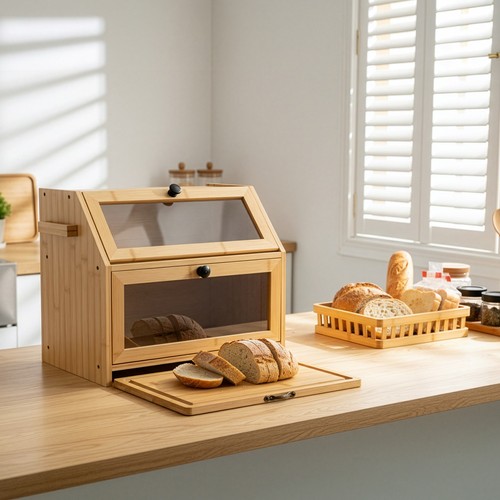 Large bread bin bamboo layer - large,