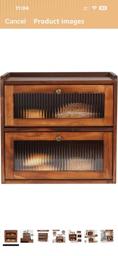 Wooden bread bin - bin, double