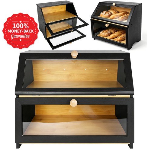 Wooden bread bin - bread,
