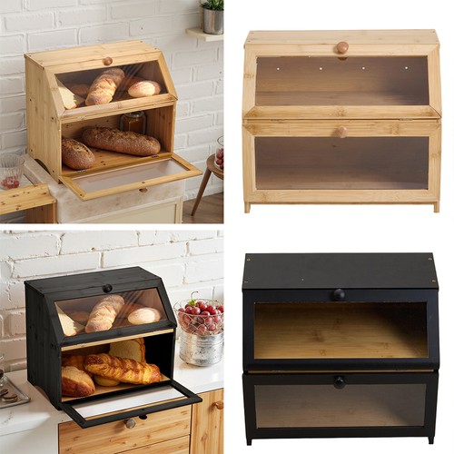 Tier wooden bread bin - bread,