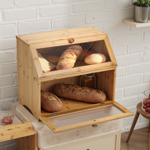 Tier bamboo bread - bamboo, bin