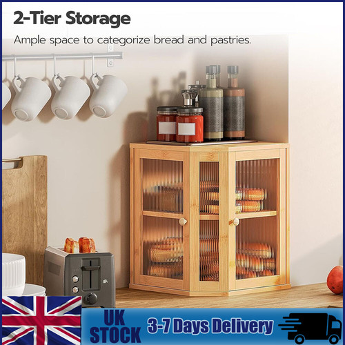 Tier bamboo bread bin - 2-tier,
