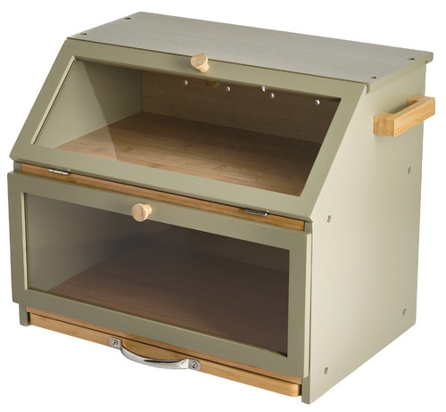 Bamboo bread bin double - bamboo,
