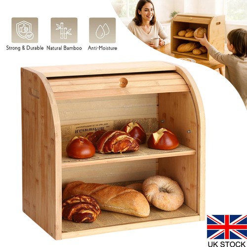 Tier bamboo bread bin - bread,