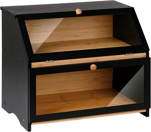 Bamboo bread bin natural - bin,