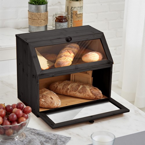 Tier bamboo bread bin double - 2,