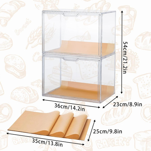 Large clear double decker - double,