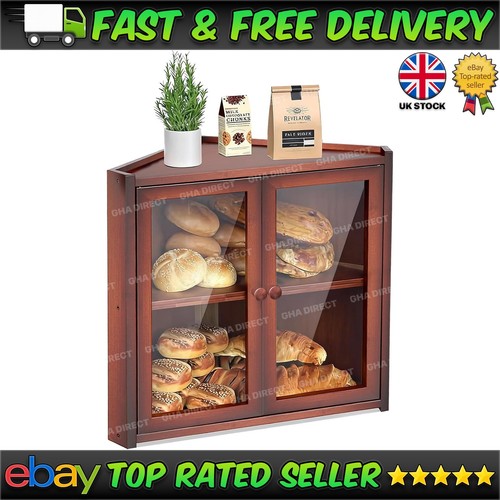 Corner bread bin bamboo - bread, tier