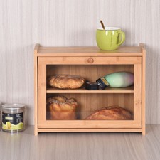 Double Decker Bamboo Bread Bin