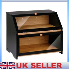 Bamboo Double Layer Bread Bin