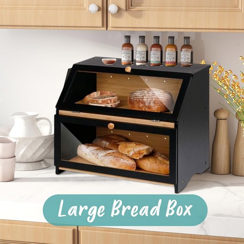 Tier bamboo bread bin loaf - bread,