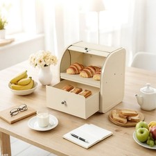 Metal Bread Bin Double Layer