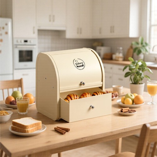 Vintage 2tier bread bin extra - vintage,